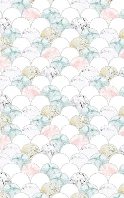 Modern roller blind colorful scales print