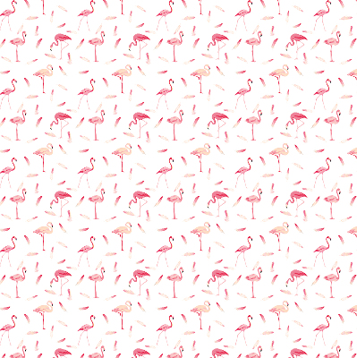 Fabric roller blind Flamingos and their feathers