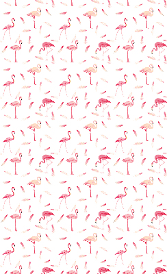 Fabric roller blind Flamingos and their feathers