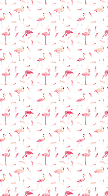 Fabric roller blind Flamingos and their feathers