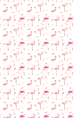 Fabric roller blind Flamingos and their feathers