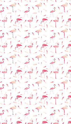 Fabric roller blind Flamingos and their feathers