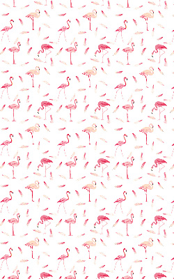 Fabric roller blind Flamingos and their feathers