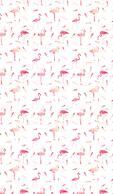 Fabric roller blind Flamingos and their feathers