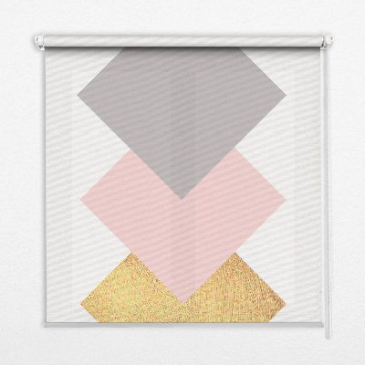 Roller blind for large window Overlapping squares