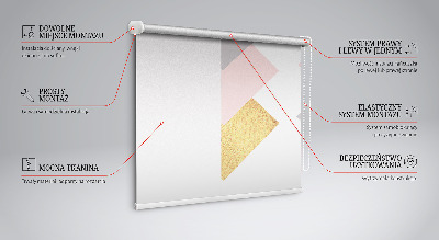Roller blind for large window Overlapping squares