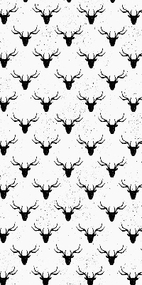Fabric roller blind Black deer heads