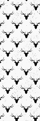 Fabric roller blind Black deer heads