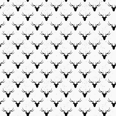 Fabric roller blind Black deer heads