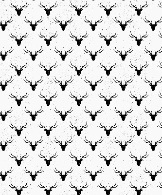 Fabric roller blind Black deer heads