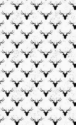 Fabric roller blind Black deer heads