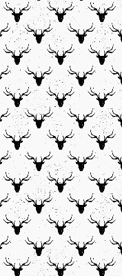 Fabric roller blind Black deer heads