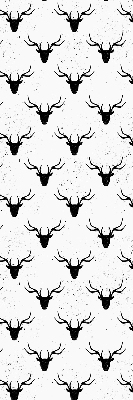 Fabric roller blind Black deer heads