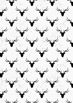 Fabric roller blind Black deer heads