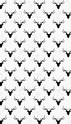 Fabric roller blind Black deer heads