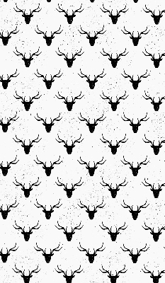 Fabric roller blind Black deer heads
