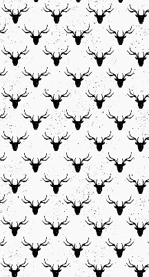 Fabric roller blind Black deer heads