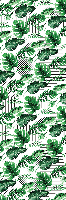 Roller blind for large window Tropical leaves