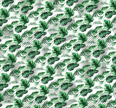 Roller blind for large window Tropical leaves