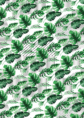 Roller blind for large window Tropical leaves