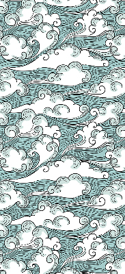 Fabric roller blind Clouds and wind