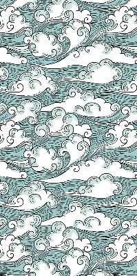 Fabric roller blind Clouds and wind