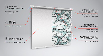 Fabric roller blind Clouds and wind