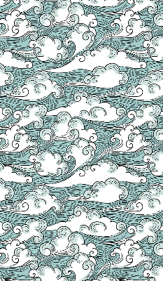 Fabric roller blind Clouds and wind