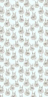 Modern roller blind with rabbits design