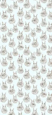 Modern roller blind with rabbits design
