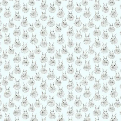 Modern roller blind with rabbits design