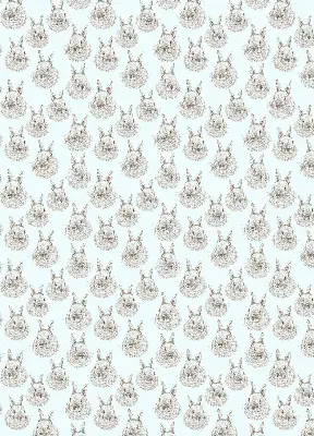 Modern roller blind with rabbits design