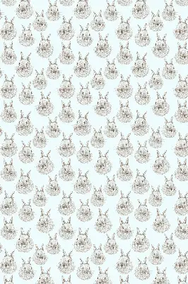 Modern roller blind with rabbits design