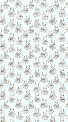 Modern roller blind with rabbits design