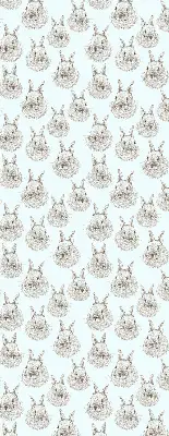 Modern roller blind with rabbits design