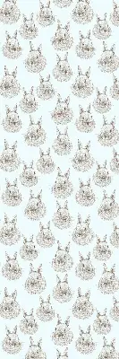 Modern roller blind with rabbits design