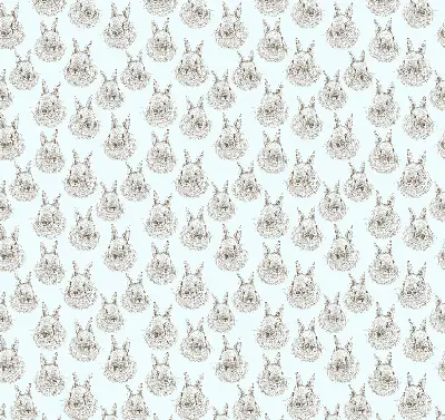 Modern roller blind with rabbits design