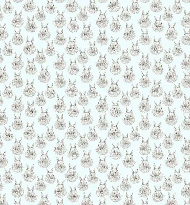 Modern roller blind with rabbits design