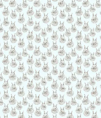 Modern roller blind with rabbits design