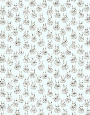 Modern roller blind with rabbits design