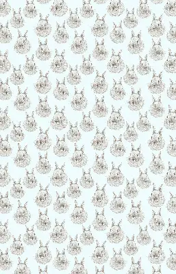 Modern roller blind with rabbits design