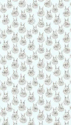Modern roller blind with rabbits design