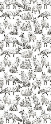 Roller blind for large window Gray foxes