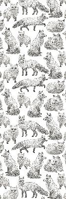 Roller blind for large window Gray foxes