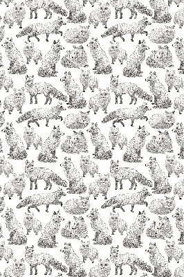 Roller blind for large window Gray foxes