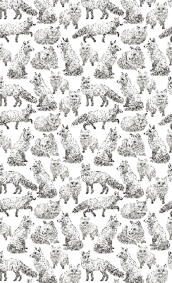 Roller blind for large window Gray foxes