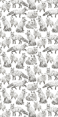 Roller blind for large window Gray foxes