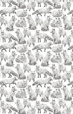 Roller blind for large window Gray foxes