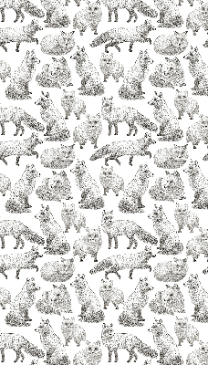 Roller blind for large window Gray foxes