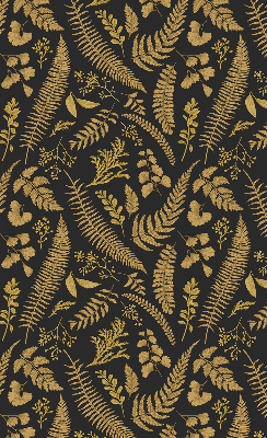 Fabric roller blind Yellow ferns